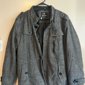 Gray Structured Military Field Jacket